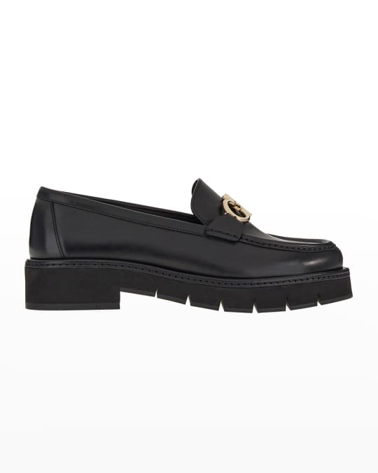 Ferragamo Rolo Leather Gancini Bit Loafers | Neiman Marcus