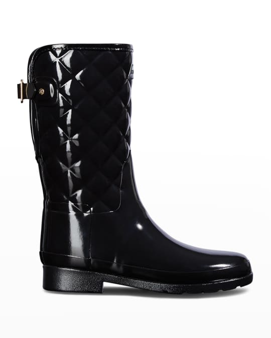 Hunter Boots Quilted Rubber Short Riding Boots Neiman Marcus