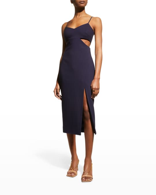 Likely Kimmie Cutout Midi Column Dress | Neiman Marcus