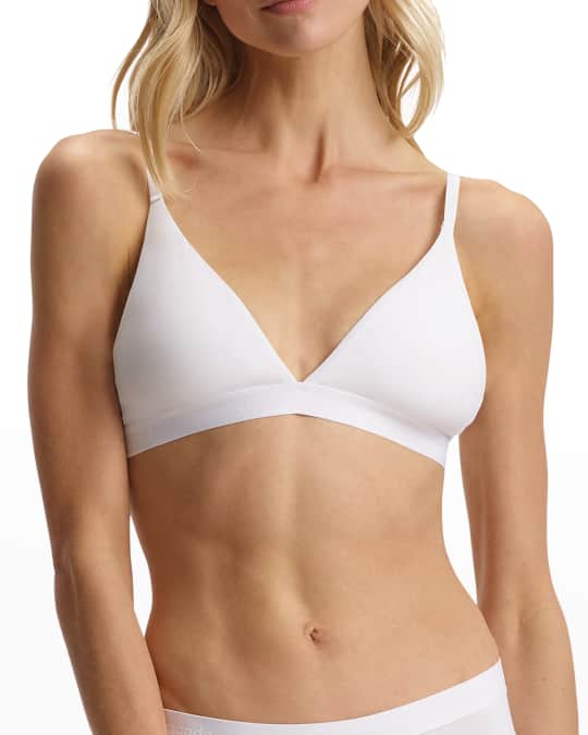 (取寄) コマンドー レディース コットン ブラレット Commando women Cotton Bralette White Commando Pima Cotton-Blend Triangle Bralette | Neiman Marcus