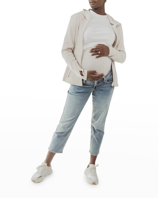 BLANQI Maternity Belly Support Straight Crop Jeans