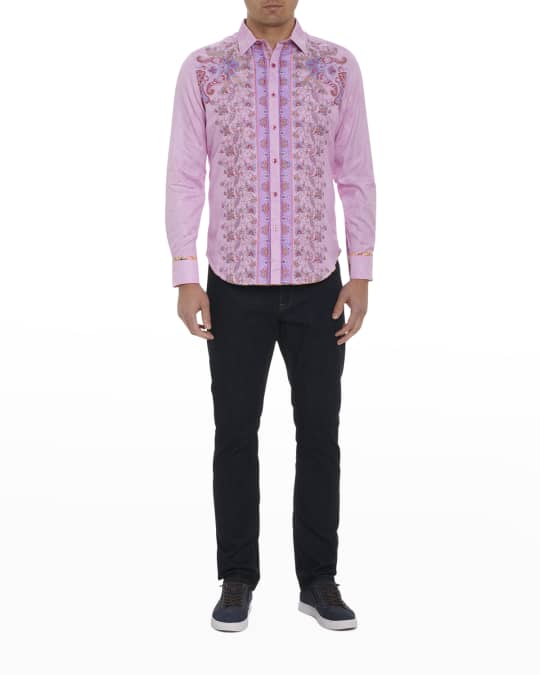 Robert Graham Men's Seaborne Embroidered Sport Shirt Neiman Marcus