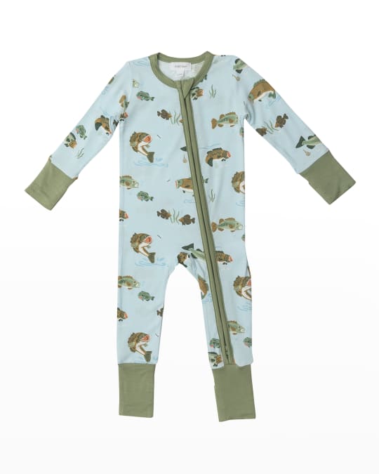 Angel Dear Boy's Bass Way ContrastTrim Pajamas, Size 324M Neiman Marcus