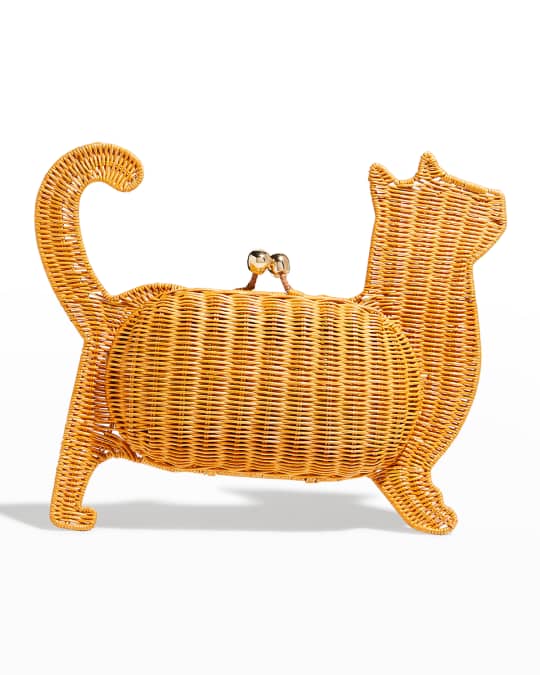 バッグ SERPUI Serpui Kitty Cat Wicker Crossbody Bag | Neiman Marcus