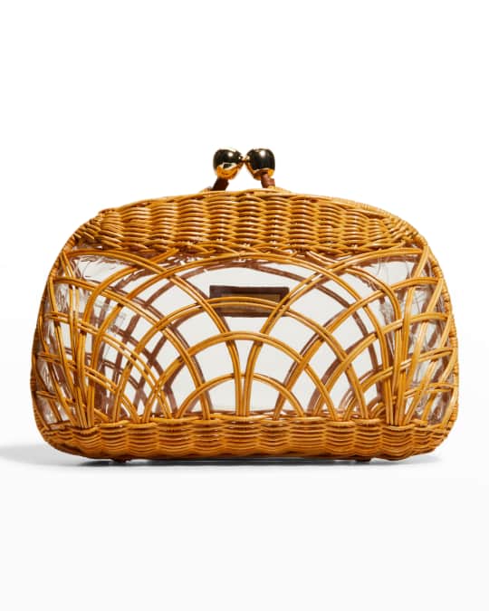 Wicker clutch bag deals