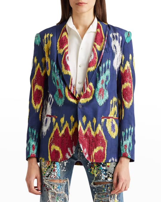 Ralph Lauren Collection Myles Ikat Embroidered Blazer Jacket | Neiman ...
