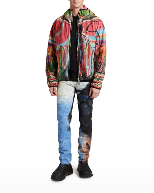 Givenchy Men's Reversible Reaper Devil Fleece Blouson Jacket