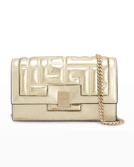 Balmain 1945 Mini Quilted Metallic Crossbody Bag Neiman Marcus