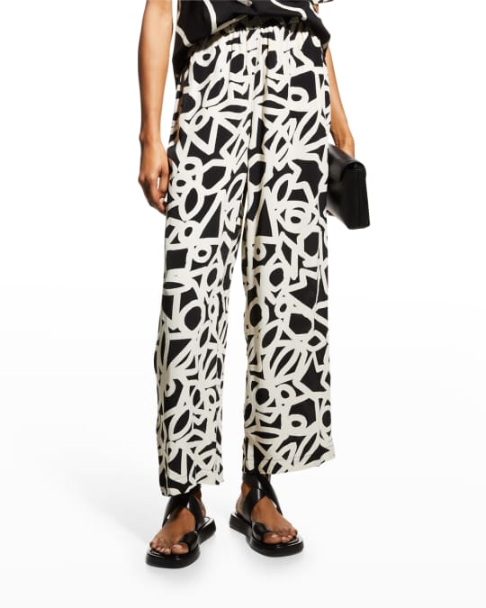 Parili Abstract-Print Wide-Leg Pants