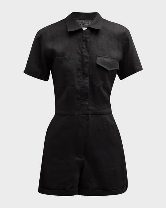 オールインワン・サロペット RIVET UTILITY Dreamer linen playsuit RIVET UTILITY Dreamer linen playsuit | NET-A-PORTER