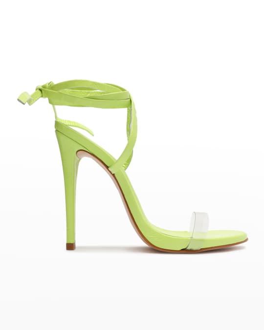 Schutz Jada Patent Ankle-Tie Sandals | Neiman Marcus