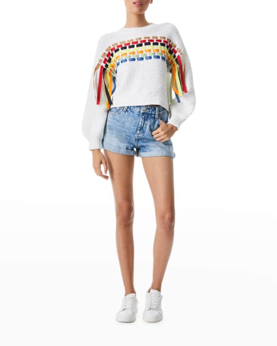 Alice and olivia rainbow outlet sweater