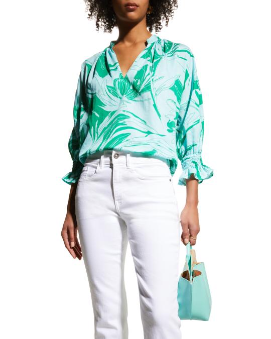 Finley Rex Palm Springs Parker Print Top | Neiman Marcus