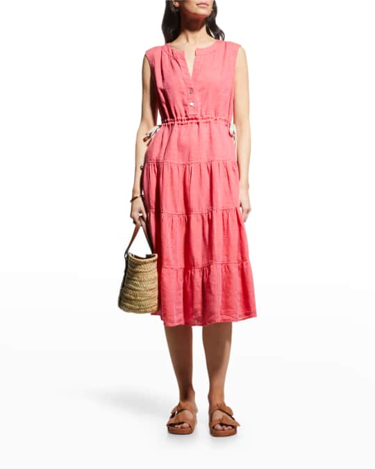 Finley Petra Tiered Linen Dress | Neiman Marcus