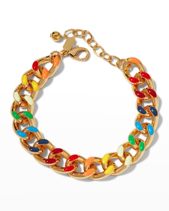 Jay Lane Multicolor Enamel Link Bracelet Neiman Marcus