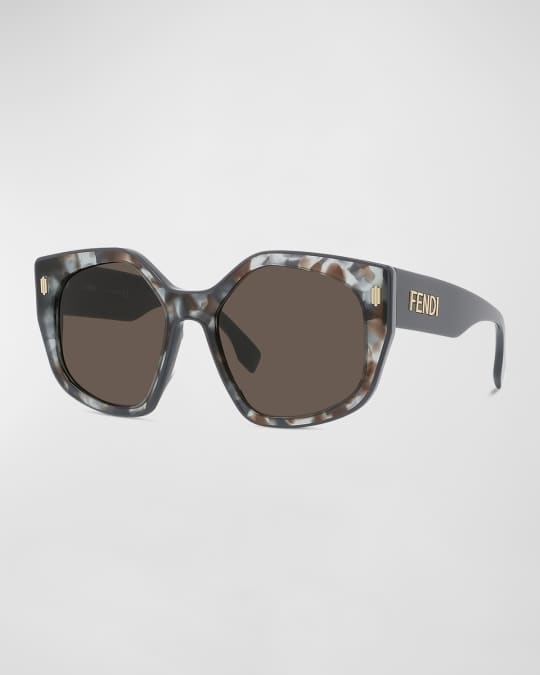 Fendi Geometric Acetate Butterfly Sunglasses Neiman Marcus