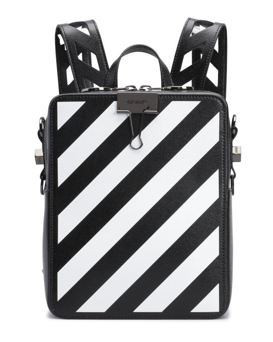 Off-White Black and White Striped Backpack OFF-WHITE Diag Stripe Backpack in Black - MTYCI – More Than  main image 2