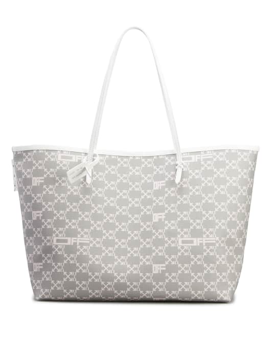 Neiman marcus white tote cheap bag