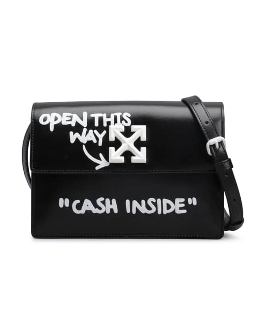 Off-White Jitney 2.0 Cash Inside Leather Shoulder Bag | Neiman Marcus