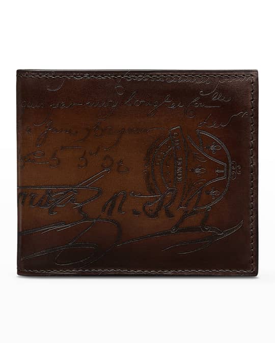 小物 Berluti Makore Scritto Leather Wallet Berluti Men's Makore Scritto Leather Wallet | Neiman Marcus
