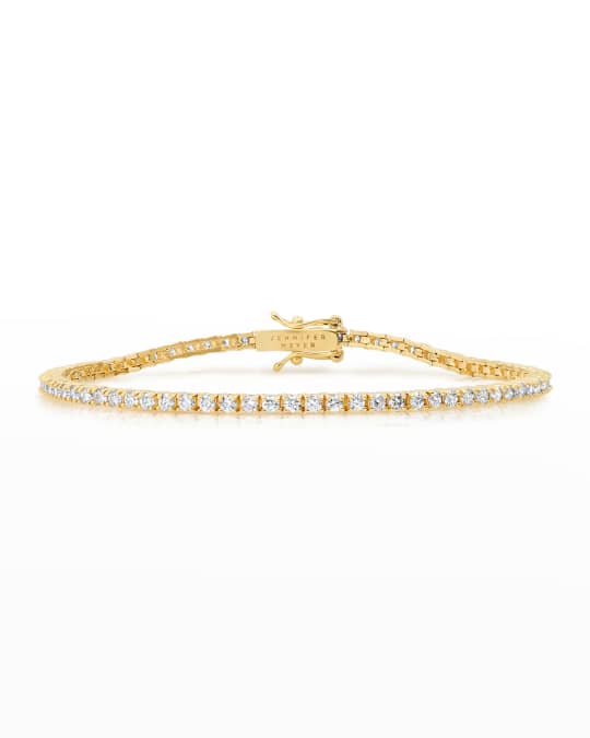 18k Yellow Gold Diamond Tennis Bracelet
