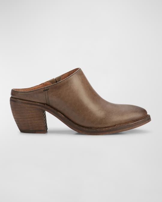 frye leather mules