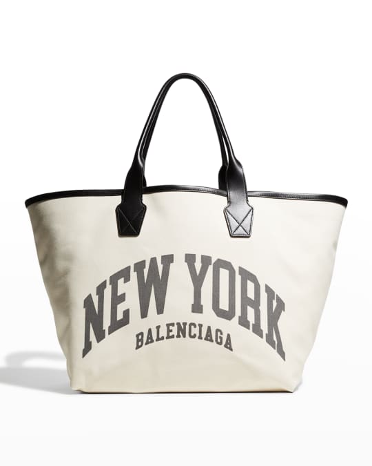 Balenciaga - Cabas Small Canvas Tote Bag - Womens - Black Cream