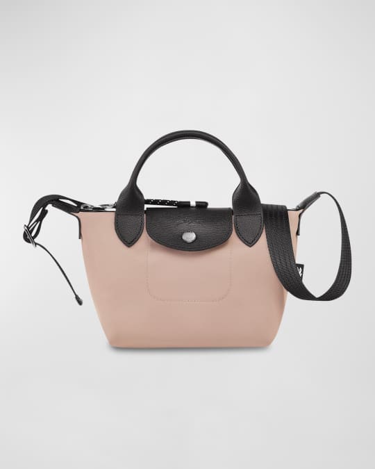 Buy Longchamp Mini Le Pliage Cuir Leather Top Handle Bag - Pale Pink At 40%  Off