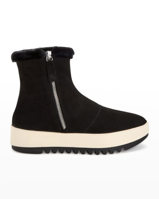 Alison Suede Shearling Zip Boots