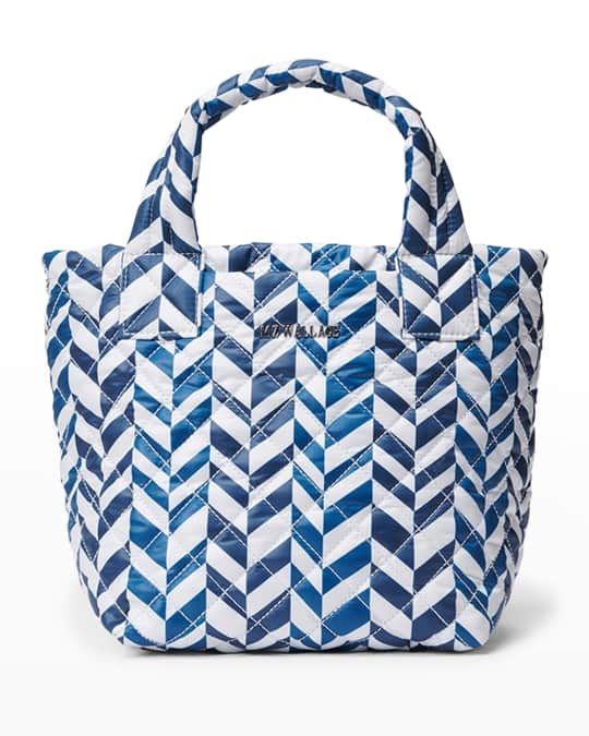 MZ WALLACE Metro Deluxe Mini Chevron-Print Tote Bag | Neiman Marcus