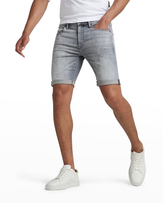 Mens slim fit denim shorts clearance