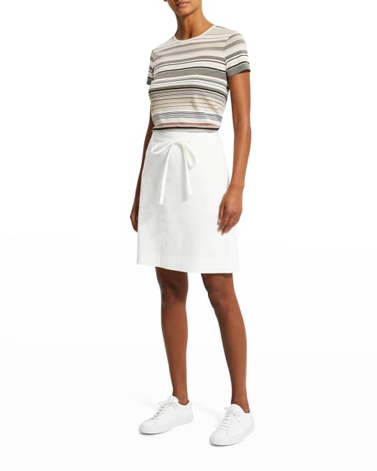 Theory A Line Tie Skt Eco Crunch Wash | Neiman Marcus