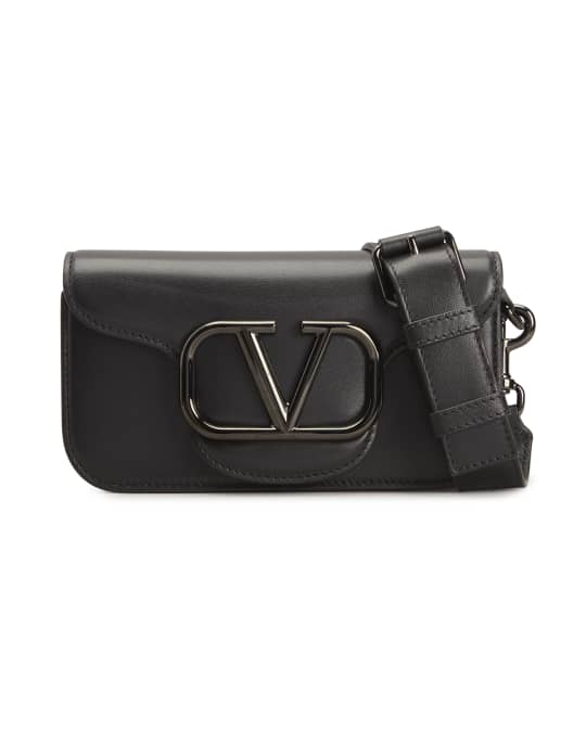 Valentino Garavani - V-Logo Mini Leather Cross-body Bag - Mens - Black