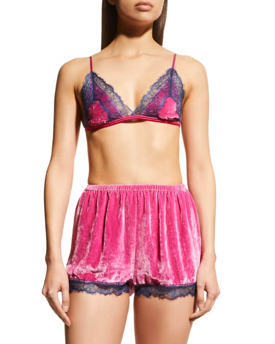 Velvet bra and shorts sales