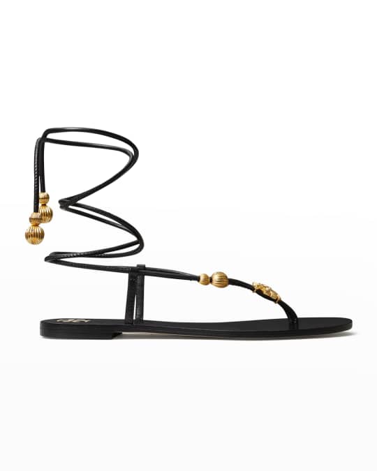 Tory burch 2025 braided ankle tie