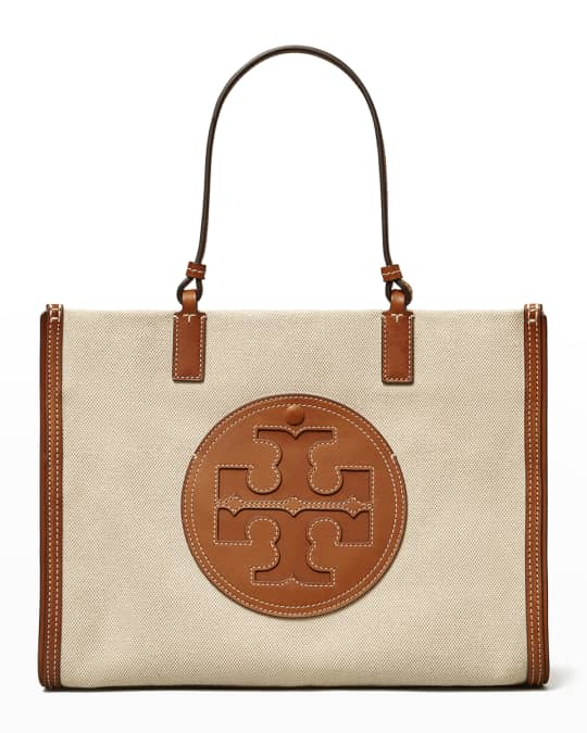 Tory burch ella metallic canvas tote online