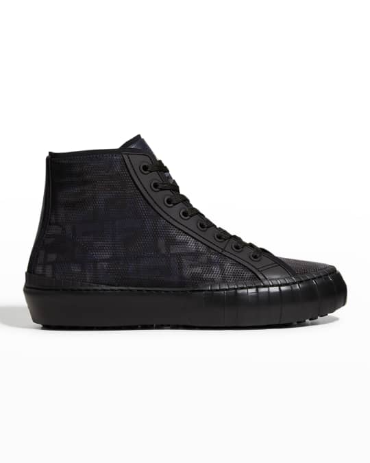 Fendi Men's Fendi Force FF-Jacquard Fabric High-Top Sneakers | Neiman ...
