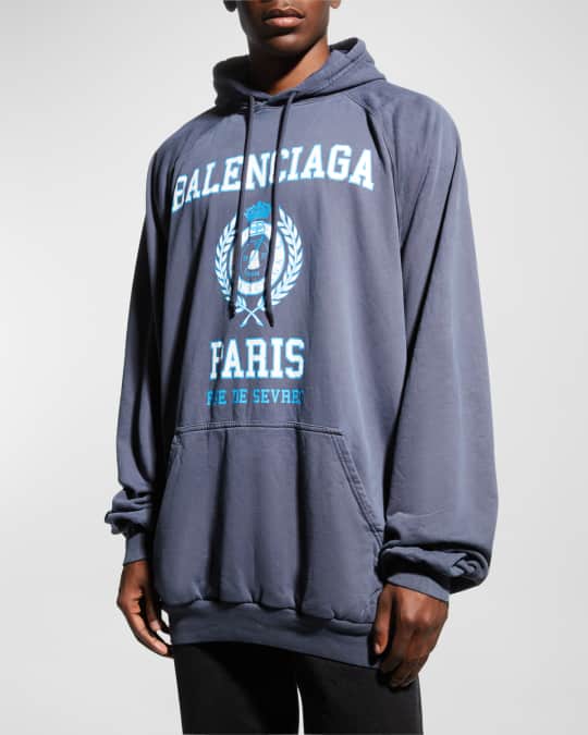Balenciaga oversized logo hoodie top
