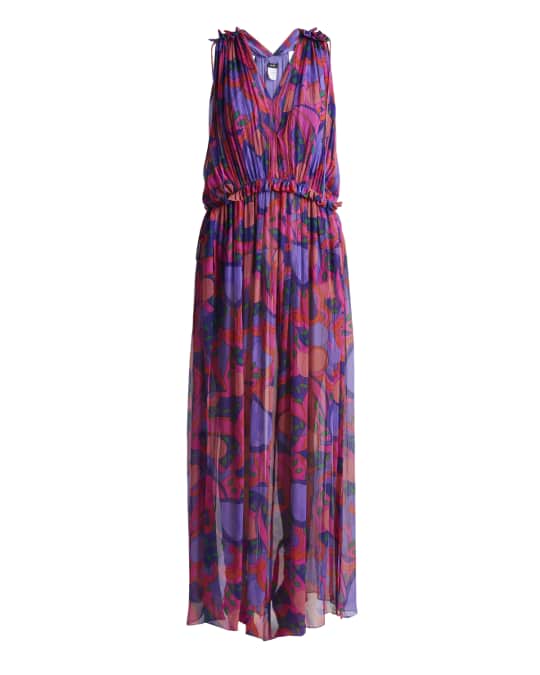 ruched crinkle maxi dress Women's Cream Double Layer Slinky Ruched Maxi Dress