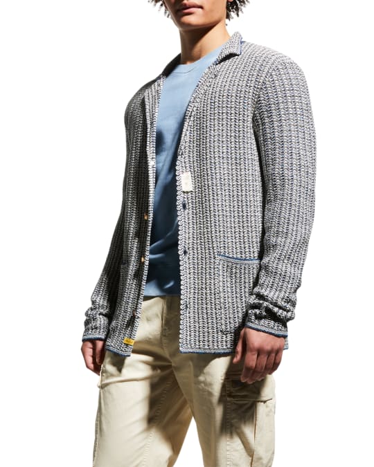 Scotch Soda Men s Structured Knit Cardigan Blazer Neiman Marcus