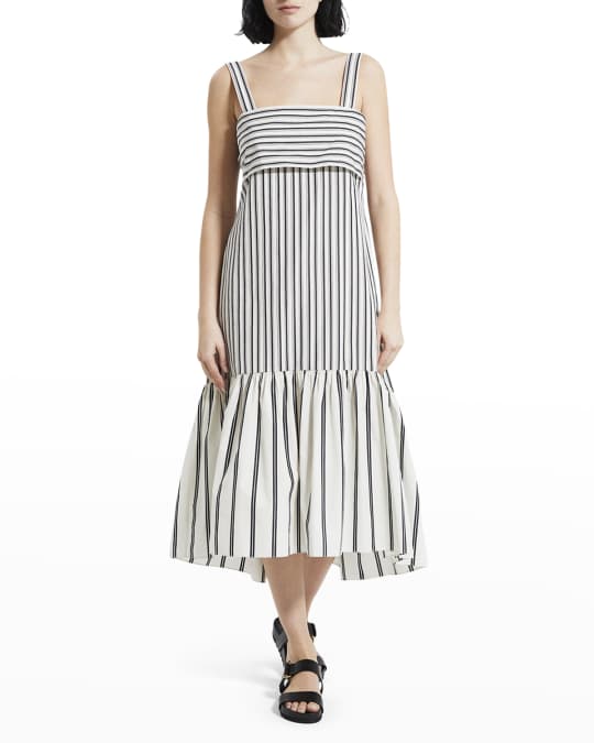 knee length dresses for ladies Theory Cross-Back Midi Dress main image 0