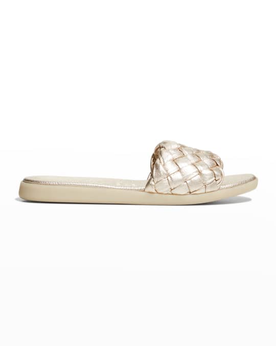 Pedro Garcia Peace Metallic Braided Comfort Sandals | Neiman Marcus