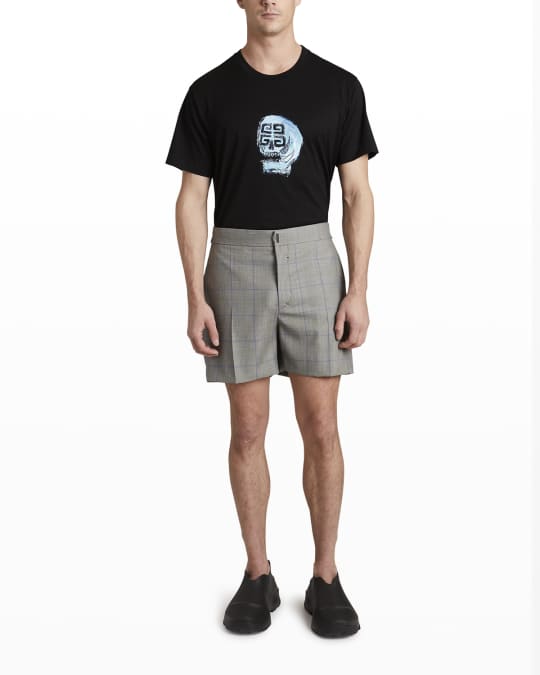 Plaid wool shorts clearance