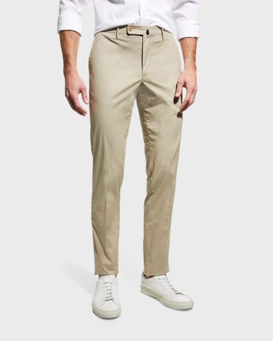 【mnem】Metin Pocket Cotton Pants XinnanDe Men's Cotton Full Elastic Waist with Button Zipper