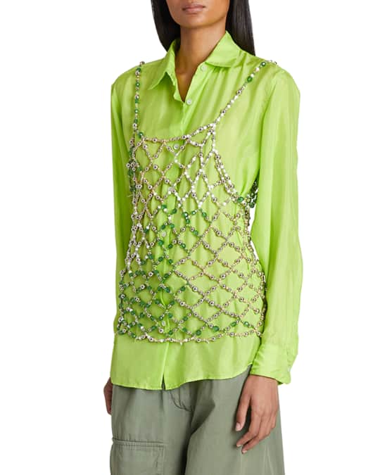 beige dress casual Dries Van Noten Embellished Sequin Gillet main image 0