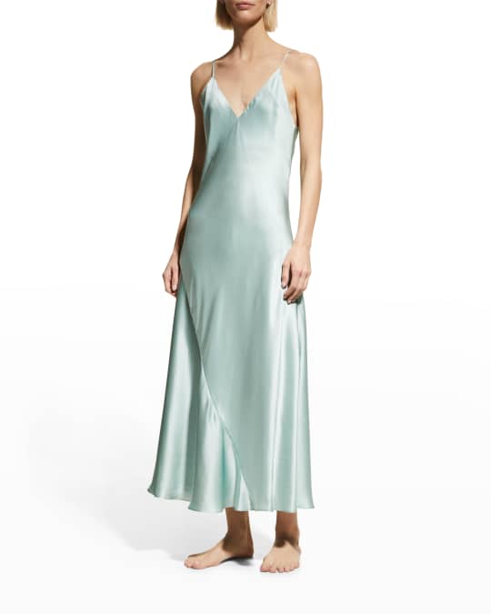 natori silk dress Couture Silk Crepe Embellished Column Dress