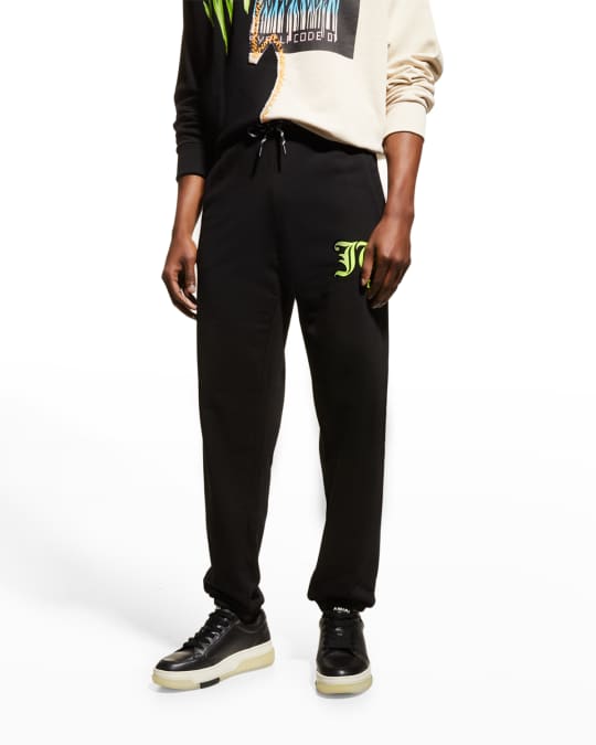 Just Cavalli Men s Gothic Logo Jogger Pants Neiman Marcus