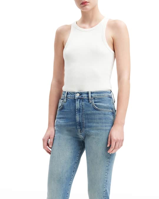 7 for all mankind Easy Slim Straight Leg Faded Jeans | Neiman Marcus