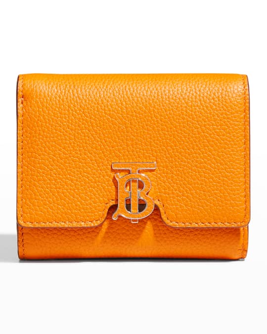 Burberry TB Trifold Leather Compact Wallet Neiman Marcus