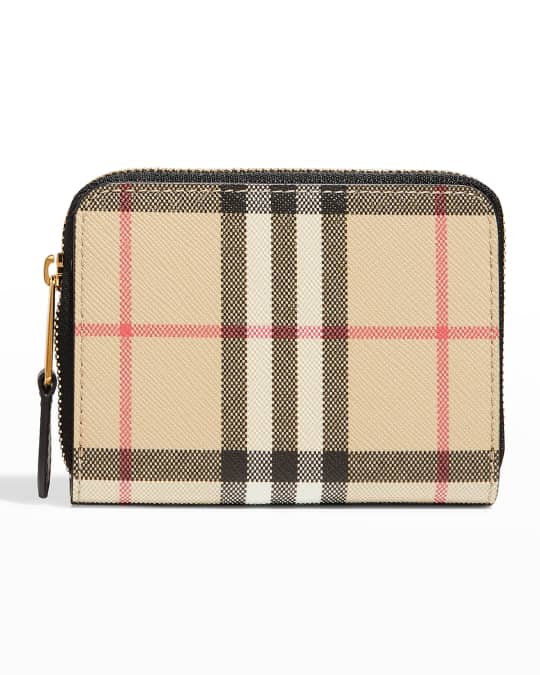 Vintage Check Zip Compact Wallet